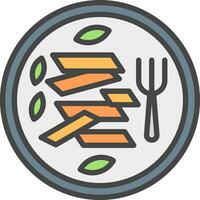 Pesto Pasta Vector Icon Design