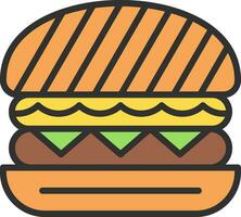 Tofu Burger Vector Icon Design