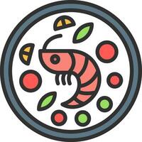 Shrimp Scampi Vector Icon Design