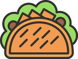 Beef Tacos Vector Icon Design