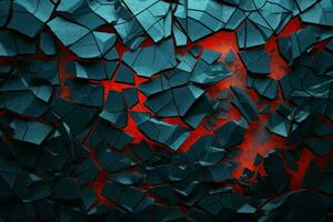 Decayed abstract crack background. Generate Ai photo