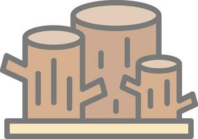 Logs Vector Icon Design