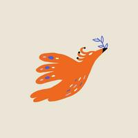 Firebirds with leaf for kids print vector