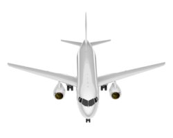 White aircraft isolated on transparent background. 3d rendering - illustration png