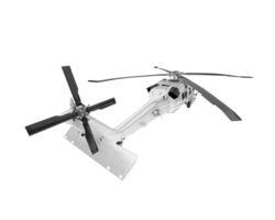 White aircraft isolated on transparent background. 3d rendering - illustration png