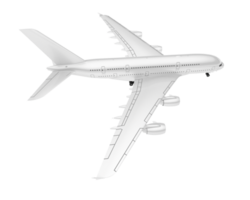 White aircraft isolated on transparent background. 3d rendering - illustration png