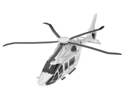 White aircraft isolated on transparent background. 3d rendering - illustration png