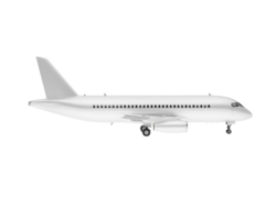 White aircraft isolated on transparent background. 3d rendering - illustration png