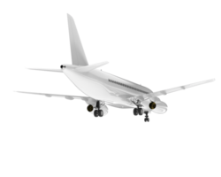 White aircraft isolated on transparent background. 3d rendering - illustration png