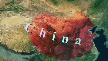 China mapa . video