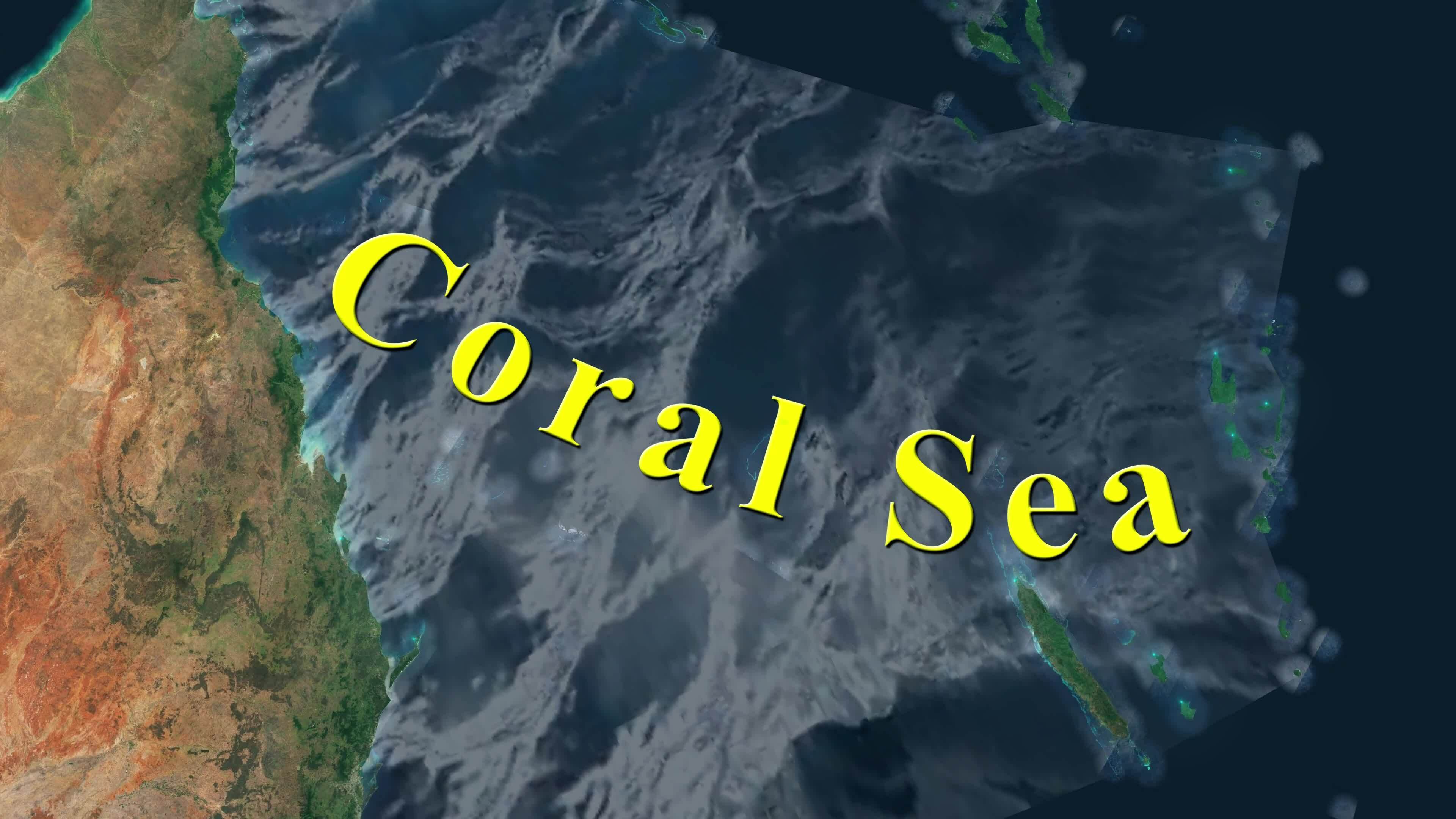 Coral Sea World Map Coral Sea Map Free Video 