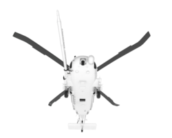 White aircraft isolated on transparent background. 3d rendering - illustration png