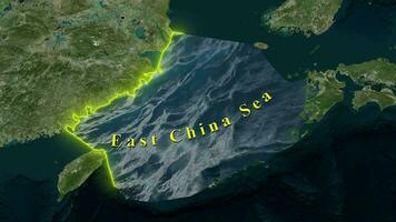 est Cina mare carta geografica video