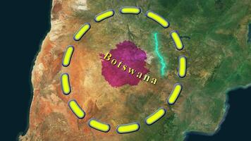 Botswana mapa . video