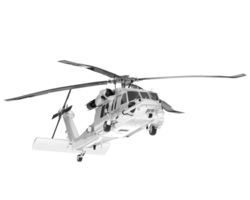 White aircraft isolated on transparent background. 3d rendering - illustration png