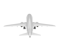 White aircraft isolated on transparent background. 3d rendering - illustration png