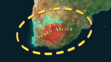 South Africa Map video