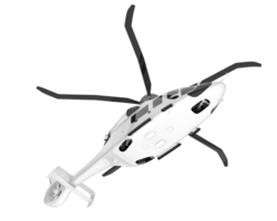 White aircraft isolated on transparent background. 3d rendering - illustration png