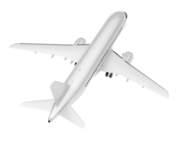 White aircraft isolated on transparent background. 3d rendering - illustration png