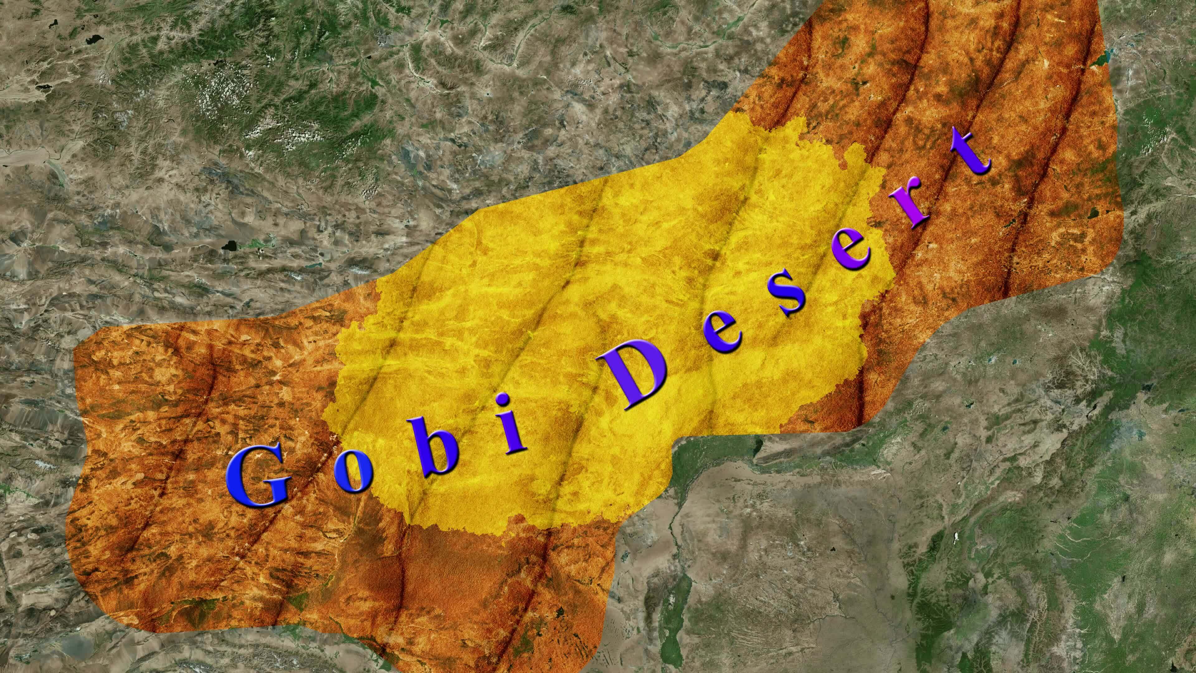 Gobi Desert Map 30813626 Stock Video at Vecteezy