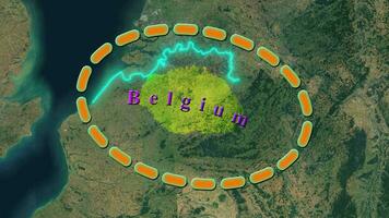 Belgio carta geografica . video