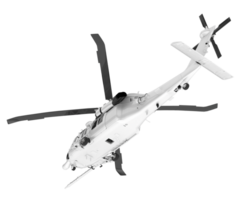 White aircraft isolated on transparent background. 3d rendering - illustration png