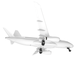 blanc avion isolé sur transparent Contexte. 3d le rendu - illustration png