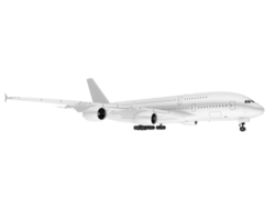 White aircraft isolated on transparent background. 3d rendering - illustration png