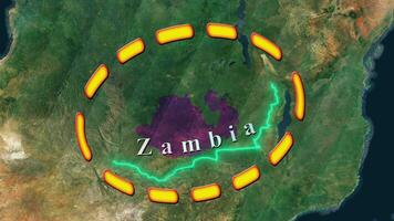 Zambia carta geografica . video