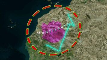 Mauretanien Karte . video