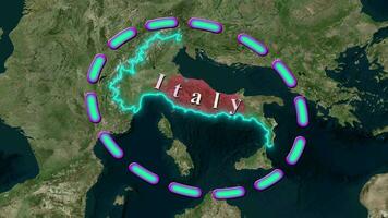 Italia mapa . video