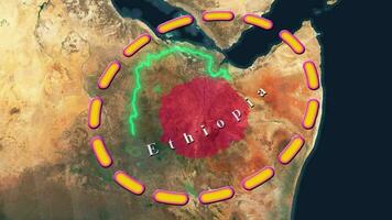 Etiopía mapa . video