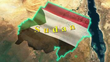 sudan flagga . video