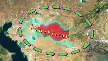 Uzbekistan Map . video