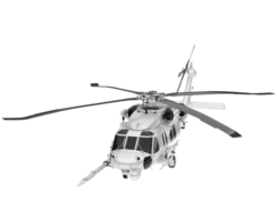 White aircraft isolated on transparent background. 3d rendering - illustration png