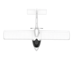 White aircraft isolated on transparent background. 3d rendering - illustration png