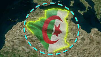 algeriet flagga . video