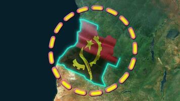 angola flagga . video