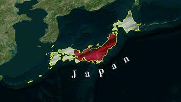 japan flagga . video