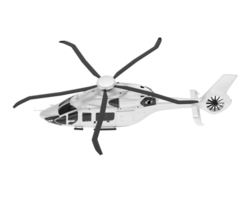 White aircraft isolated on transparent background. 3d rendering - illustration png