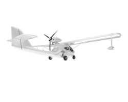 White aircraft isolated on transparent background. 3d rendering - illustration png