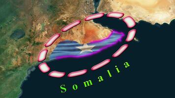 somalia flagga . video