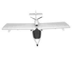 White aircraft isolated on transparent background. 3d rendering - illustration png