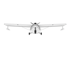 White aircraft isolated on transparent background. 3d rendering - illustration png