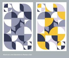 Vector illustration of geometric and abstract pattern set. Art for prints, decoration, fabrics, wallpaper, gift paper, cards, backgrounds, etc.