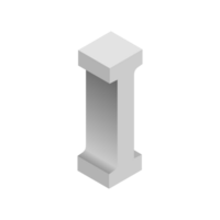 brief ik 3d isometrische logo icoon PNG met transparant achtergrond