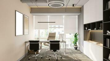 People at Work Office Interiors that Reflect Company Culture 3D rendering photo