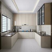 10 Kitchen Interior Design Ideas for a Modern and Functional Space 3D rendering photo
