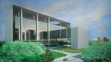 Designing for Healing Transforming Hospital Exteriors with Thoughtful Design 3D rendering photo