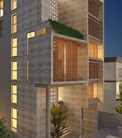 Natural Vistas Embracing the Beauty of Nature in Building Exterior Design 3D rendering photo